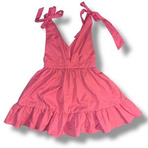SHEIN Pink Mini Dress with Bow Straps